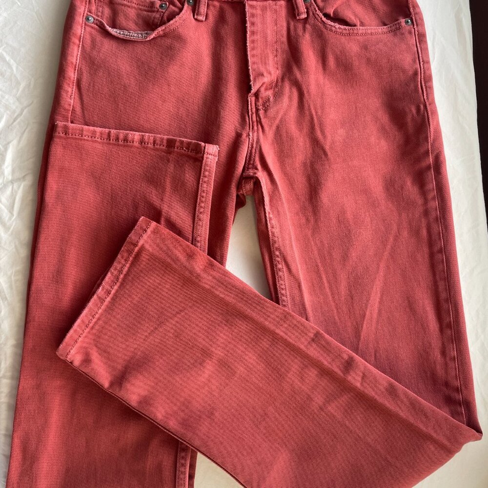 Men's Levi’s 514 Straight Fit Jeans – W32 L34 - Coral / dusty red - Picture 5 of 6
